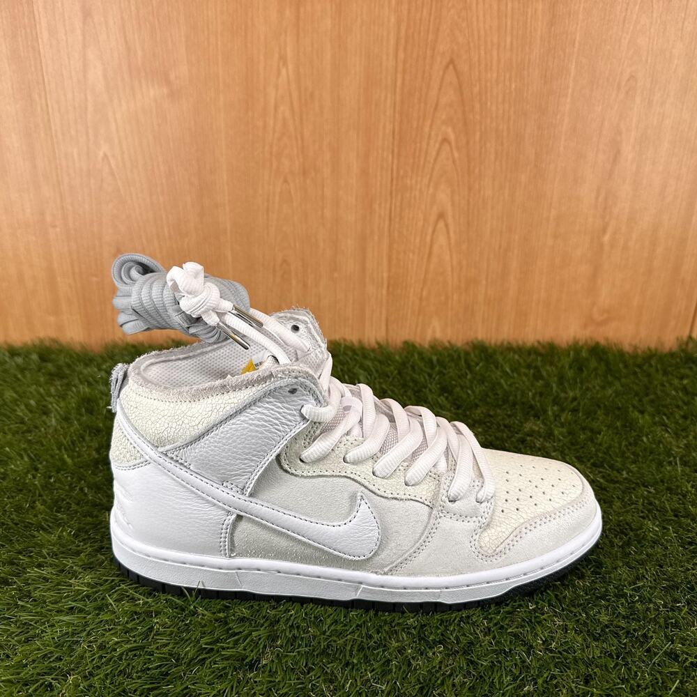 Nike SB Dunk High Antihero White Black Sneakers HM5837-100 Men's Size 7 - Picture 3 of 9